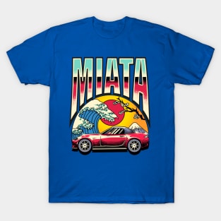 Mazda Miata (Red) Retro Style Nature Design T-Shirt